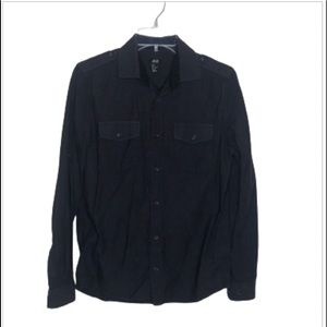 H&M Deep Blue Button Down Collared Shirt size small